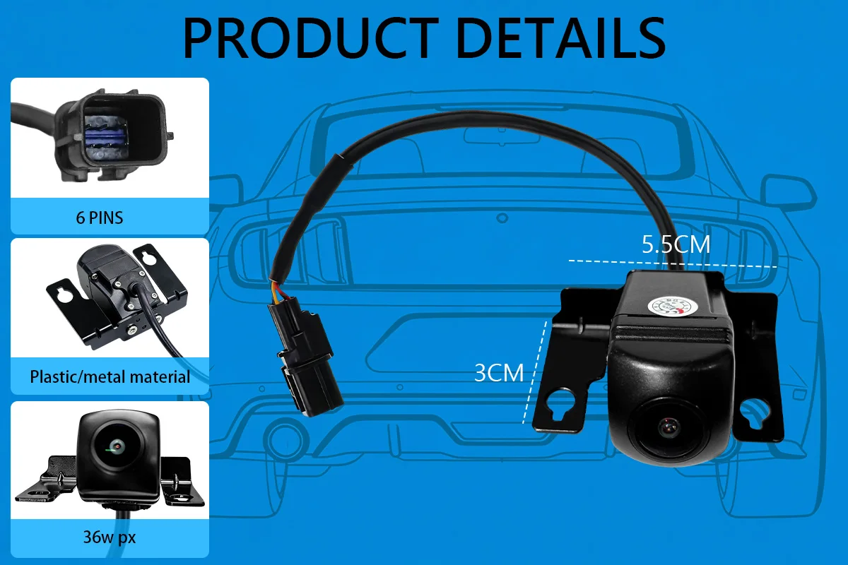 Auto-Parkassistent-Rückfahrkamera 957604H000 für Hyundai H-1 Starex i800 Ersatz für 95760-4H000 Rückfahrkamera – Detail 5