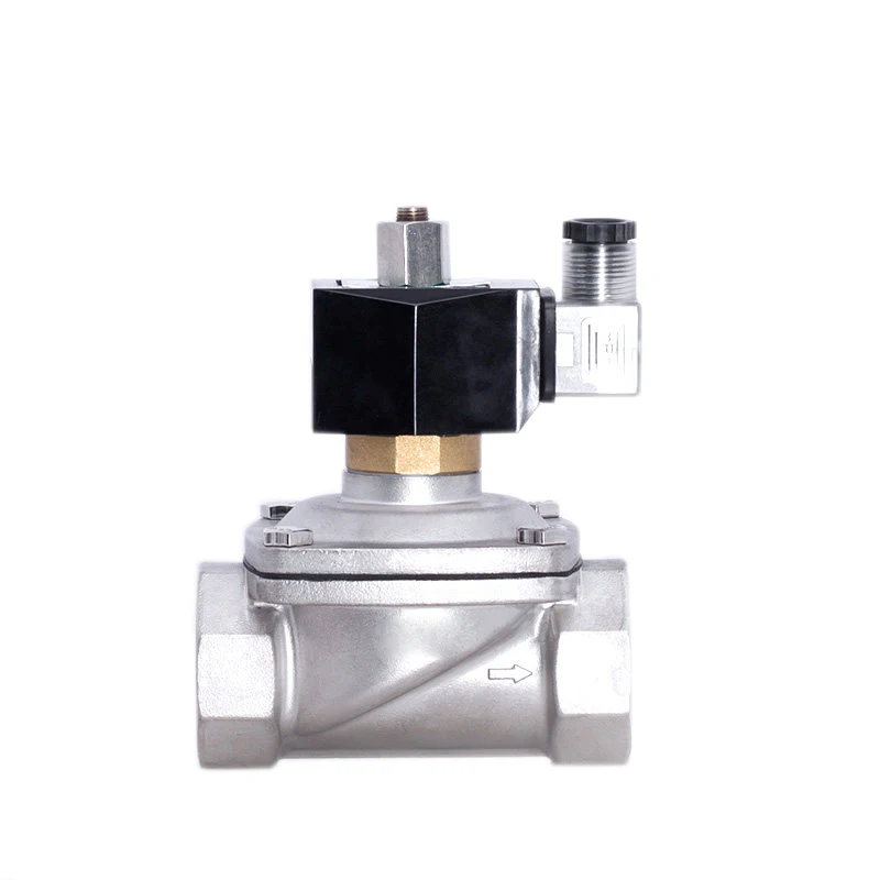 

1-1/2" Normally Open Stainless Steel Solenoid Valve With LED Power Indicator 24V 12V 220V 110V