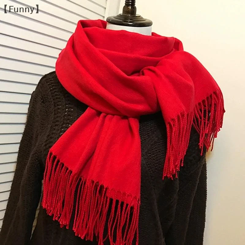 [مضحك] وشاح أسود الكشمير امرأة الصوف السيدات وشاح دافئ متقلب وشاح المرأة أوشحة شتوية الخريف