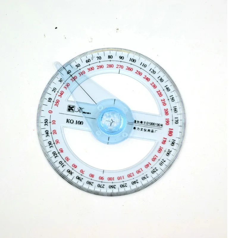 전체 원형 각도기 각도 눈금자, 360 ° 회전 표시기 바늘 조각 드로잉 각도 눈금자