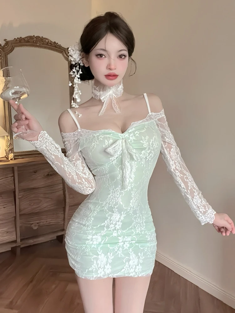 

Сексуальная облегающая юбка Pure Desire Sle Long Sve на бретельках Dr Ele, облегающая юбка H-образной формы, осенняя одежда