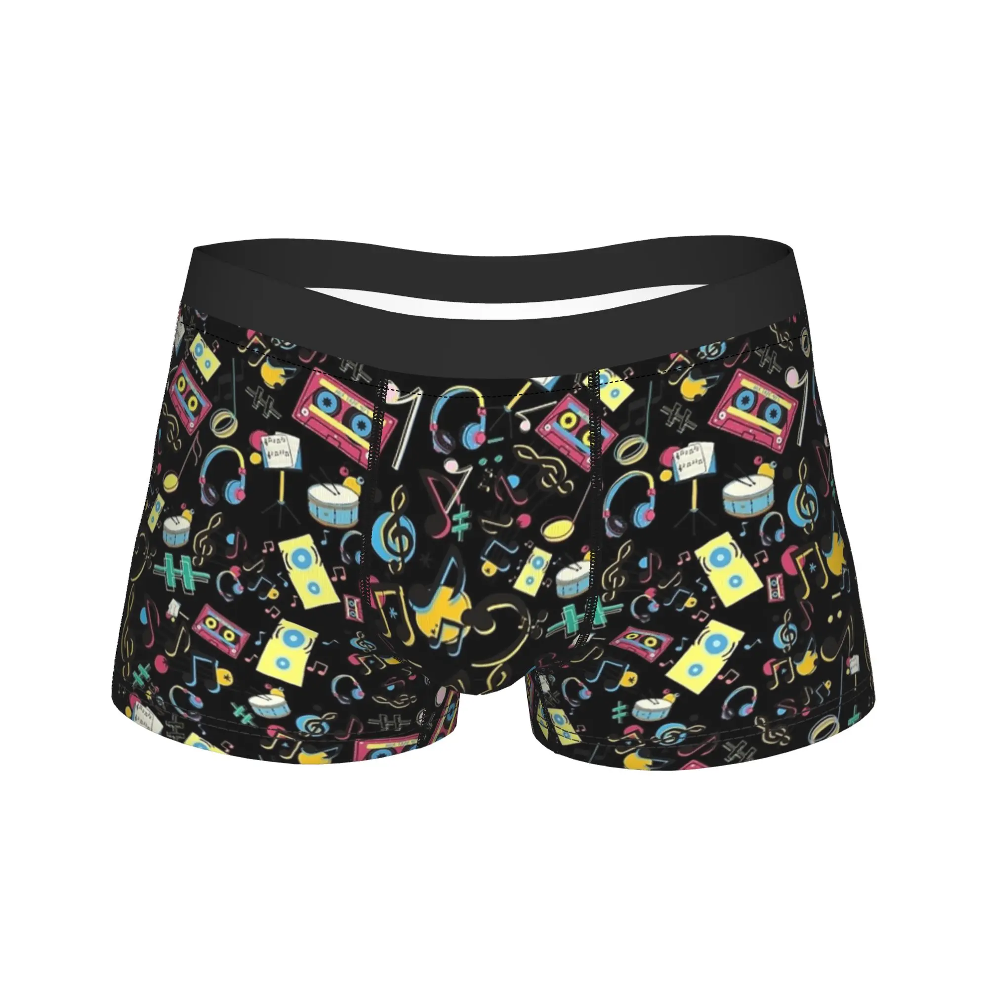 

Музыкальные ноты с узором, 3D чехол, нижнее белье, модные трусы-боксеры с принтом, дышащие мужские трусы, большие размеры