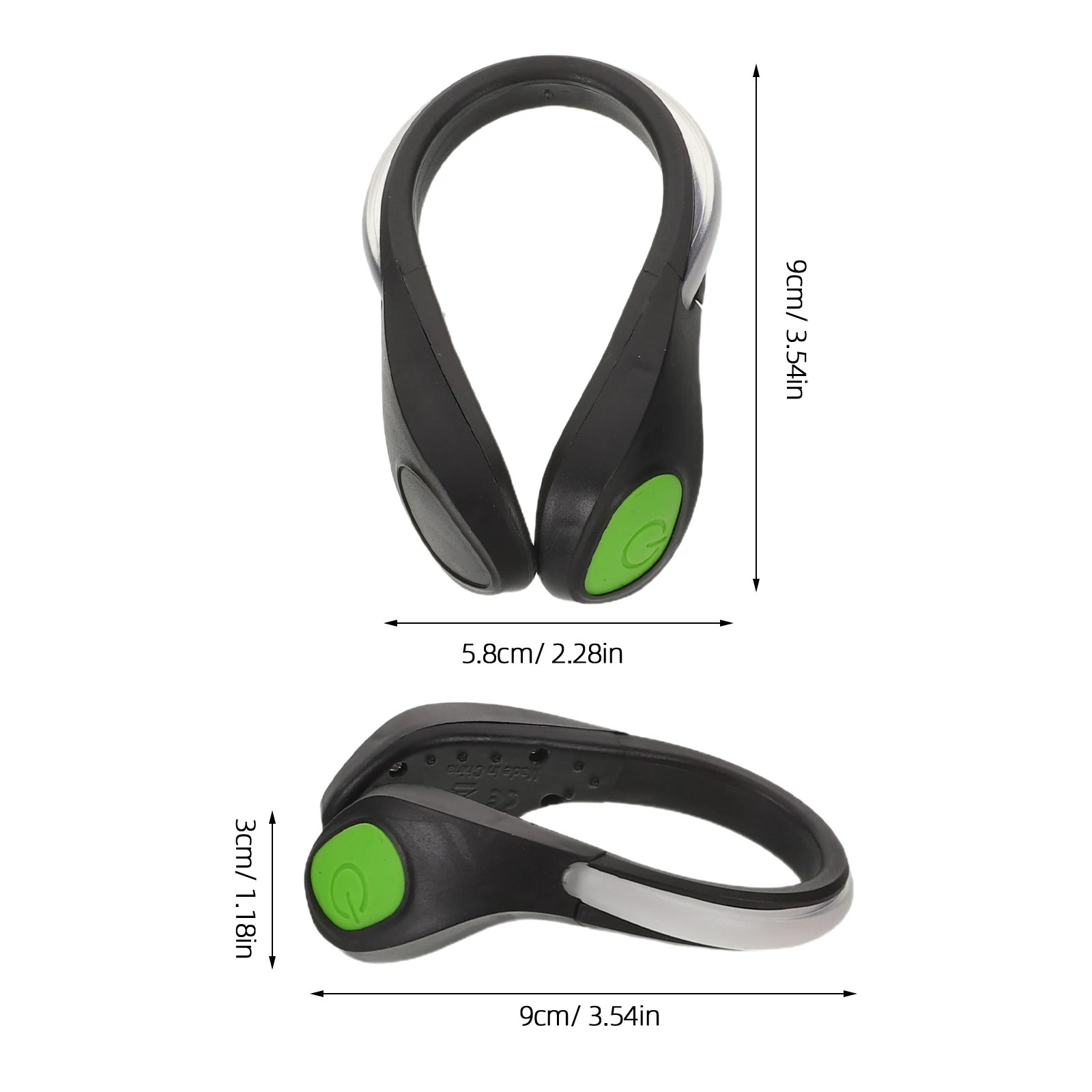 6 قطعة مقاطع الأحذية المضيئة ضوء متعدد الألوان Led فلاش مشبك الحذاء سلامة تشغيل كليب أضواء ليلة تشغيل عاكس والعتاد #3