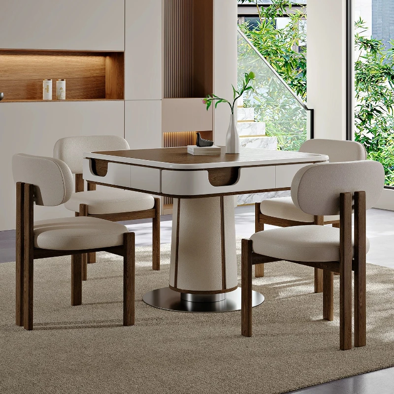CX solid wood mahjong machine dining table dual-purpose dining table integrated automatic home dining mahjong table