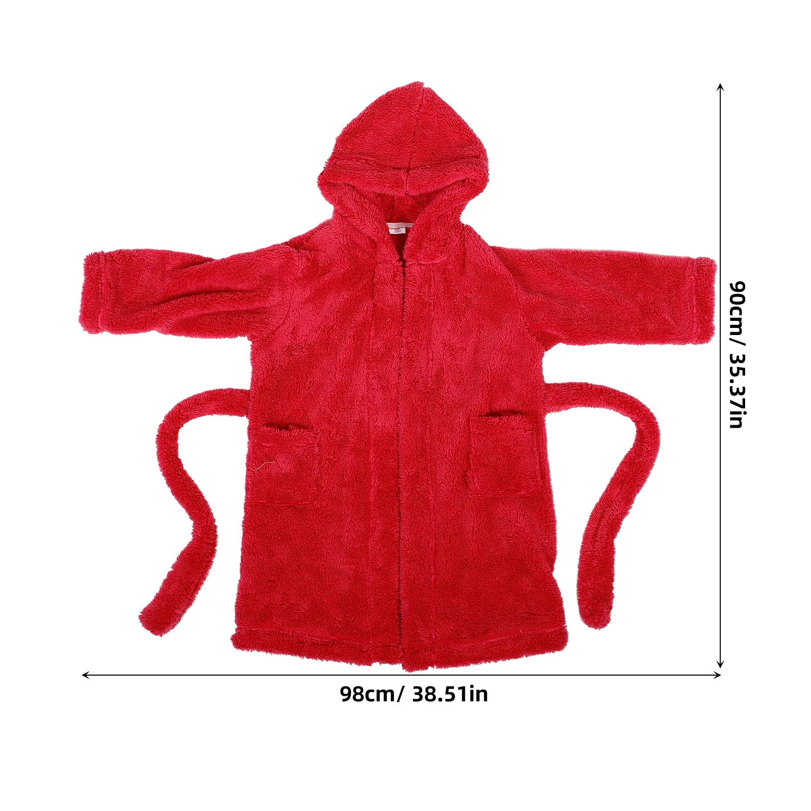 رداء حمام ناعم للأطفال رداء بقلنسوة من الصوف المرجاني الدافئ للأطفال الصغار وقت الاستحمام ملابس نوم مريحة ملابس منزلية للأطفال رداء أطفال للفتيات