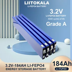 Liitokala 3.2V 184Ah Lifepo4 batteria A lama montata A parete fai da te 12V 24V 36V RV Touring accumulo di energia solare carrello da Golf Yacht grado A