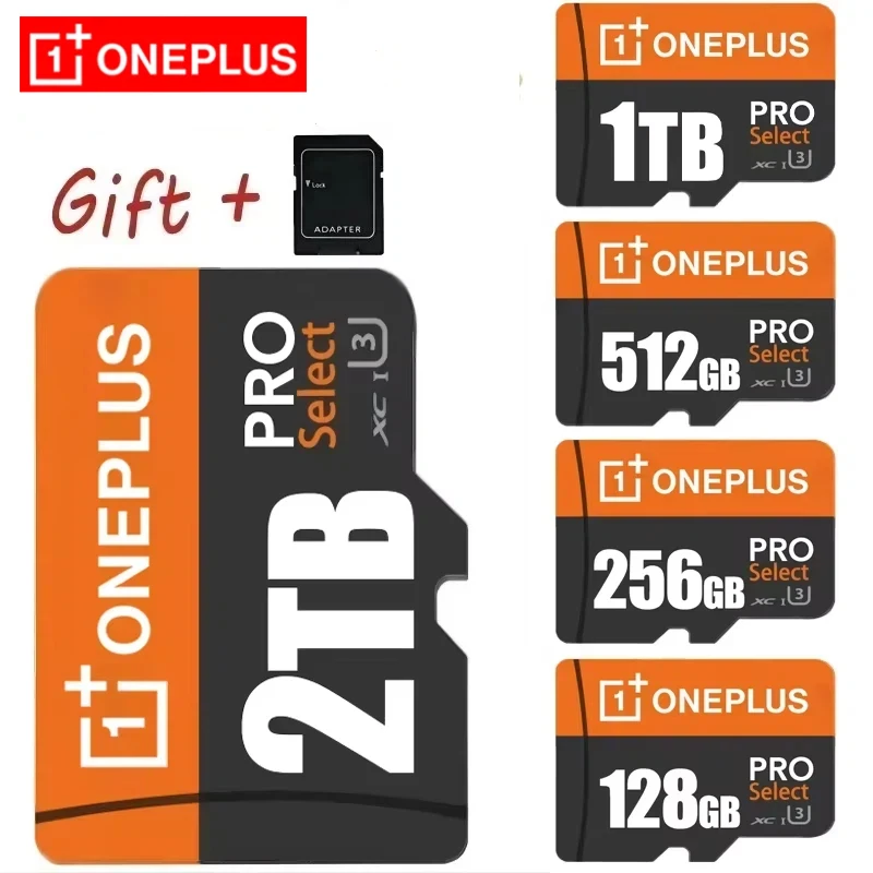 Tarjeta de Memoria Original OnePlus de Alta Velocidad, 2TB de Gran Capacidad, Memoria Flash 4K de Alta Definición, Adecuada para Cámaras de Drones y Automóviles