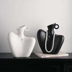 New Creative Human Vase Living Room Flower Arrangement Container Ceramic Flower Pot Decoration Home Decoration Accessories