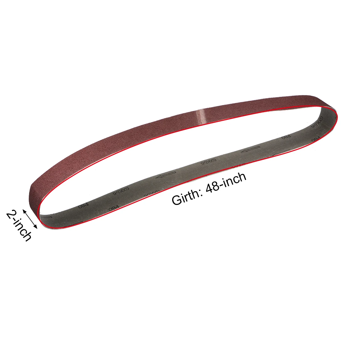 5 Buah Sabuk Pengamplasan 2X48 Inci 80 Sabuk Pasir Grit untuk Pengampelas Sabuk