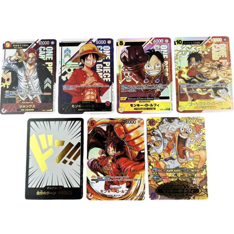 One Piece Card OPCG Monkey D Luffy Nika Gear5 Shanks Reiju Anime Game Collection DIY Color Flash Champion Competition Prize Card