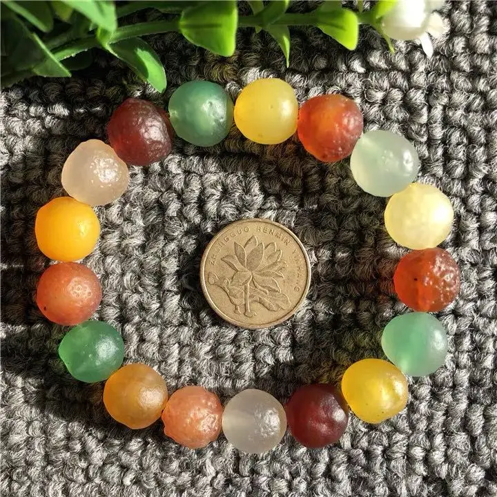 Natural Alashan Agate Bracelet Gobi Original Stone Handset Beads Exquisite Stone Exquisite Color Bracelet For Women's HandString - view 3