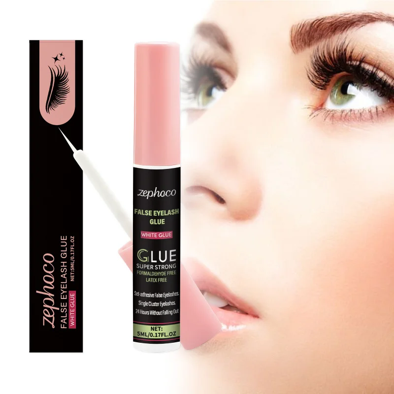 

False Eyelash Glue, Waterproof Quick-Dry Adhesive with Brush, Long-Lasting Hold for Flawless Lash Application