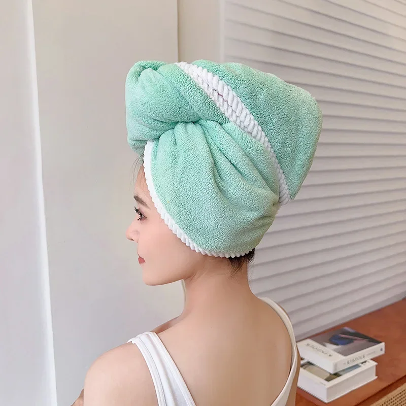 Dry hair cap women's absorbent double-layer thickened 2023 new hair towel shampoo hair wiping absorbent shower cap