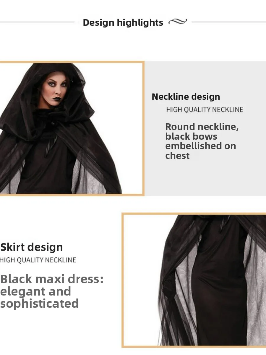 Nowy kostium na Halloween, przebranie dla panny młodej, płaszcz Bla Swan, kostium sceniczny z serii Fem k Elf, tradycyjny chiński...