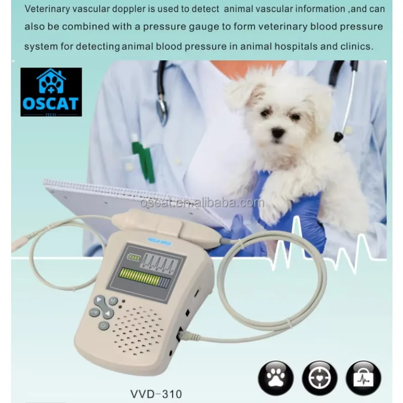 Strength Cursor Sensitive Probe  Veterinary Vascular Doppler VVD-310 Clinic Use Veterinary Equipment