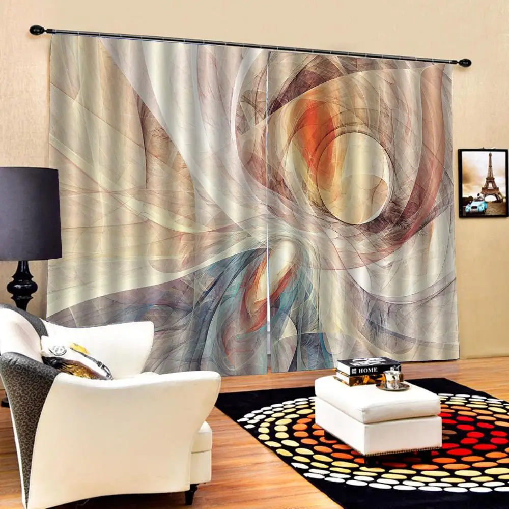 Drapes Cortinas Luxury Blackout 3D Window Curtains For Living Room Bedroom Customized size morden curtains