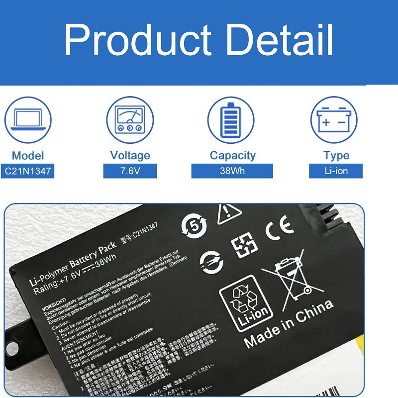 C21n1347 Nieuwe Laptop Batterij Voor Asus X555 X555la X555ld X555ld X555ln A555l K555l Y583ld W519ld K555la R556l Vm590l Serie