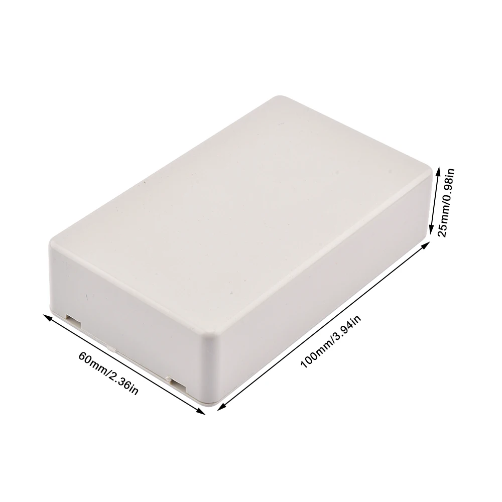 1PCS Plastic Electronic Instrument Junction Box Shell 100X60X25MM Instrument Shell Plastic Power Junction Box White