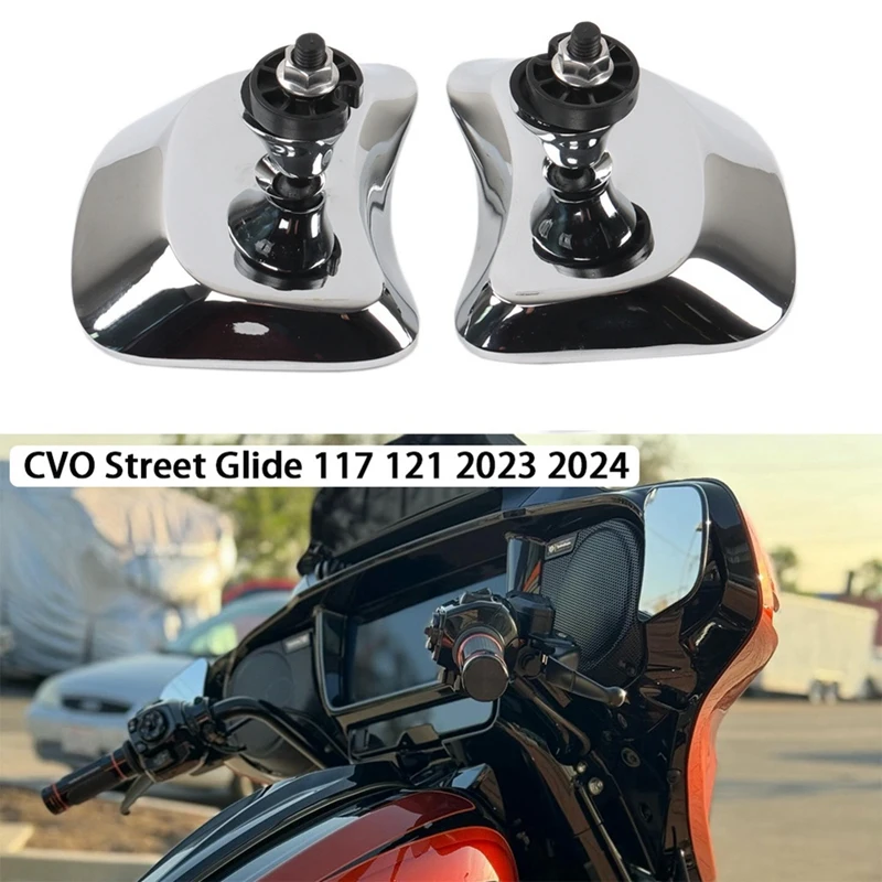 กระจกมองหลังสำหรับ CVO Street Glide 117 2024คู่กระจกด้านข้างมองหลังมอเตอร์ไซค์อุปกรณ์เสริมรถจักรยานยนต์