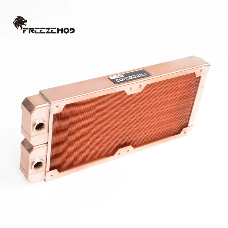 FREEZEMOD all copper computer water cooler row industrial cooling row double-layer round tube thread. TSRP-ZT-120TG