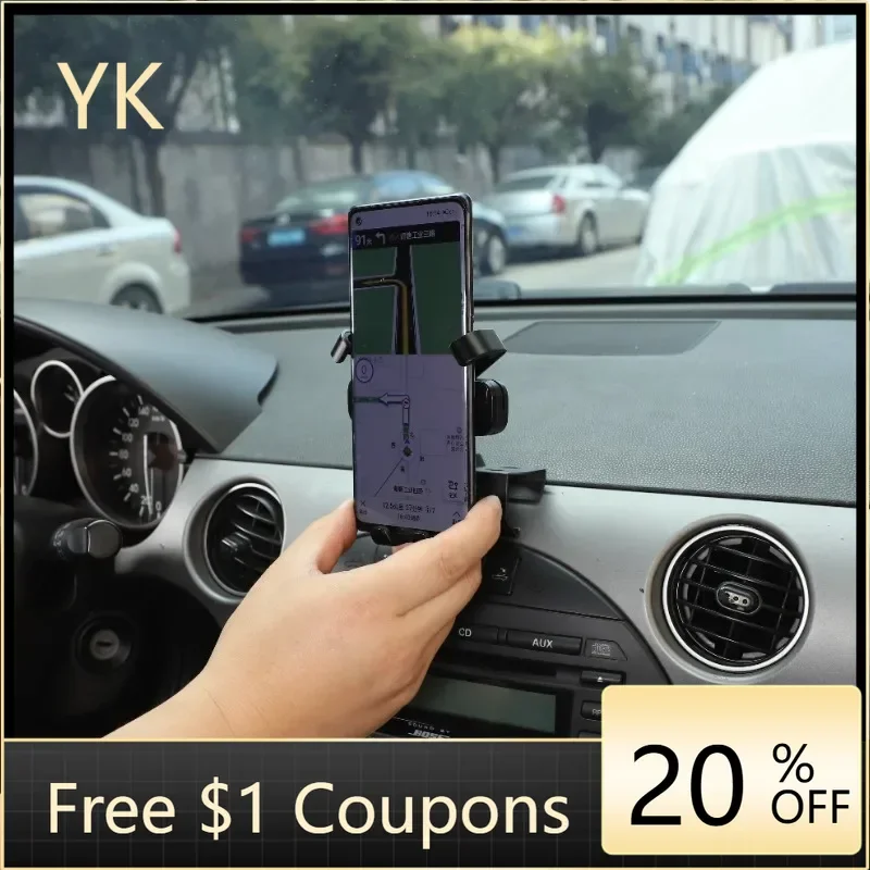 

For Mazda MX 5 NC 2009-2015 Stainless Steel Black Car Mobile Phone Bracket GPS Navigation Bracket Interior Car Accessories
