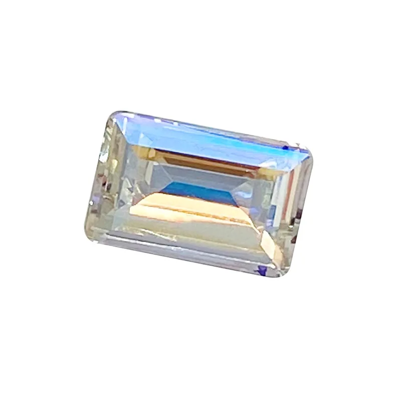 5 Stück Nagel-Strass-Charms, neu, 8 x 12 mm, rechteckiges Glas, Symphony 5T, Nagelkunst-Schmuck