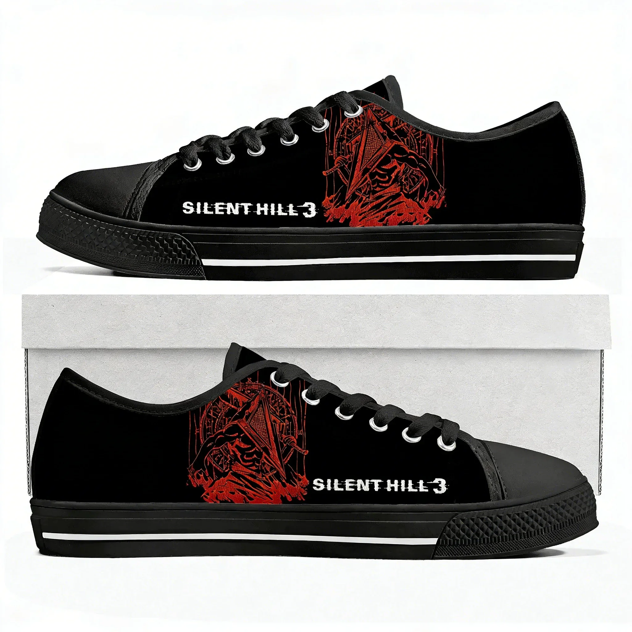 

Кроссовки Silent Hill 3 Low Top для мужчин, женщин и подростков, холщовые, удобные, модные, прочные, повседневные, парные, с возможностью индивидуального дизайна