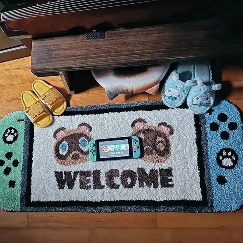 Cute Creative Design Rugs For Bedroom Cartoon Game Console Switch Carpet Imitation Cashmere Chair Floor Mat Bedroom Home Decor
