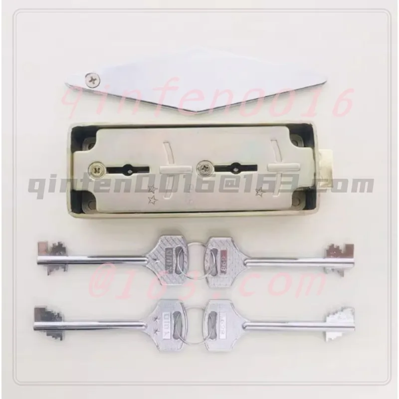 Picture 5: For Bank Vault Door Lock Safe Flagpole Double Blade Key Safe Accessories Old-style Fireproof Lock Core