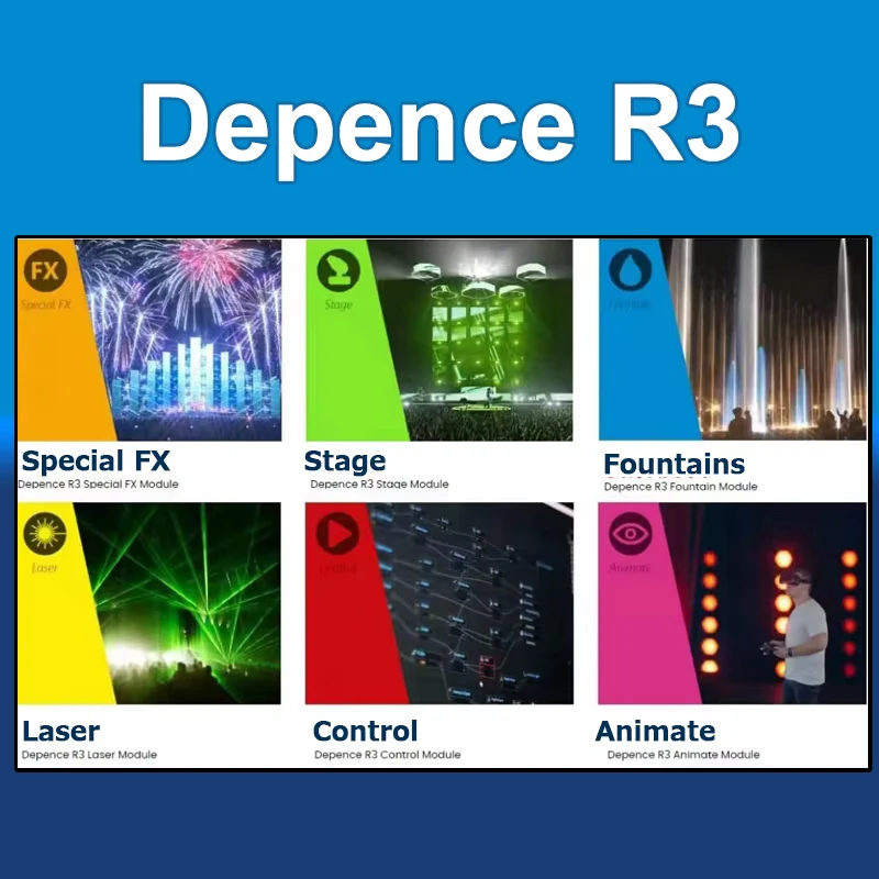 3.2.6 Depence R3 Dongle Full Module for Fountain Laser Special-FX Animate Control Lighting DMX512 Stage Light ArtNet Software