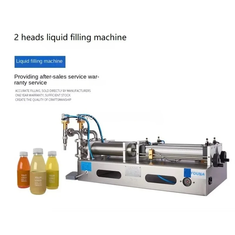 Full Stainless Steel Body Semi-Automatic Double Head Small Liquid Filling Machine