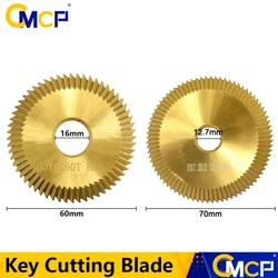 Máquina de cópia chave lâmina para duplicação, CMCP Saw Blade, HSS, duplicação, máquina chave, fresa, disco de corte, serralheiro ferramenta, 60mm, 70mm