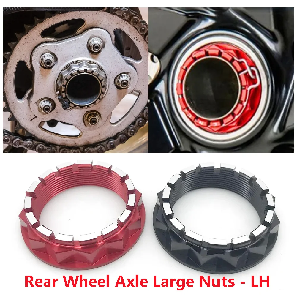 

Fits for MV Agusta Brutale 1000 RS RR 800 RC Dragster Rosso ABS 2012-2024 55mm Motorcycle Rear Open Wheel LH Side Large Nut