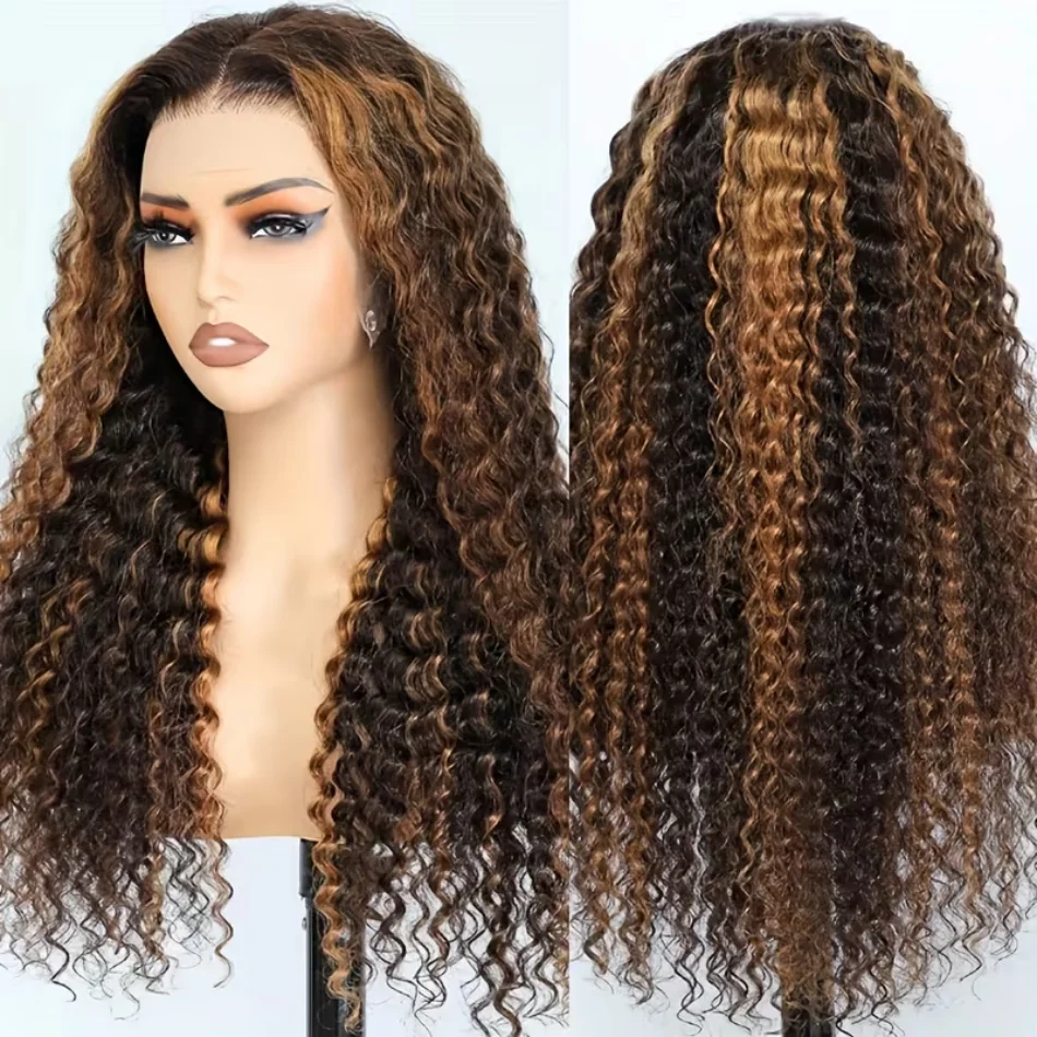 13X6 Hd الدانتيل الباروكة الأمامية P1B30 تسليط الضوء على خصلات الشعر المستعار الإنسان الملونة 427 موجة عميقة الدانتيل شعر مستعار أمامي قبل قطعها 13X4 البرازيلي 30 بوصة