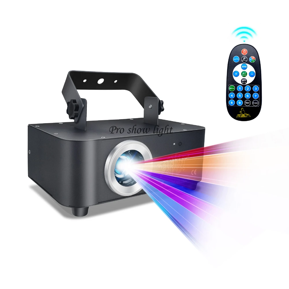 RGB Animation Laser Light DMX 550MW Beam Scanner Laser Light Projector 3D Lazer Light for DJ Disco Bar Club Party Wedding Shows
