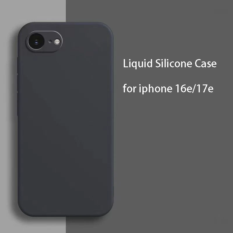 Für iPhone 16e 17e Flüssig-Silikon Handyhülle für Apple iPhone 17E 16E Modische Stoßfeste Schutzhülle