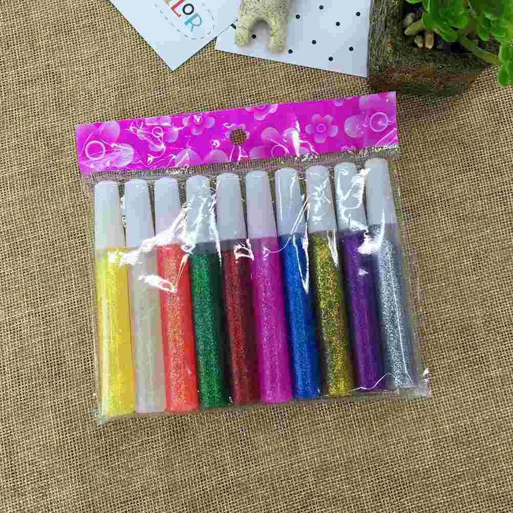 

70pcs DIY Color Drawing Glue Pen Flashing Glitter Powder Glue Pen Adhesive Paper Crafts Glue Pen DIY Child Painting Pen Mult
