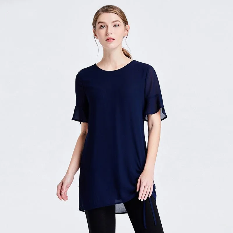 Elegant Korean Blouse for Women plus Size Chiffon Shirt Fashionable 2026 Women's Top Korean Style Clothing