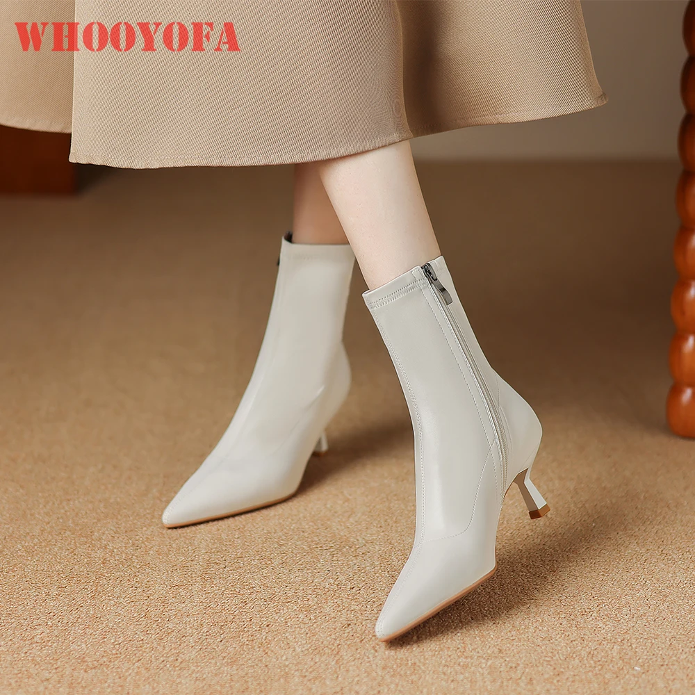 2026 Winter Elegant Women Ankle Booties 5cm High Kitten Heels Lady Party Shoes Large Small Plus Size 11 31 44 47 Wide Fit