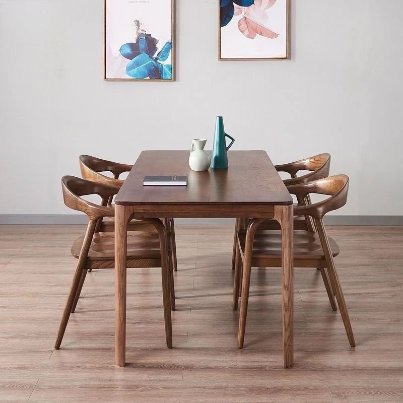 식당 의자 중국 의자, 북유럽 단일 단단한 나무, 학습 레스토랑 고급 편안한, 복고풍 단순 캐주얼