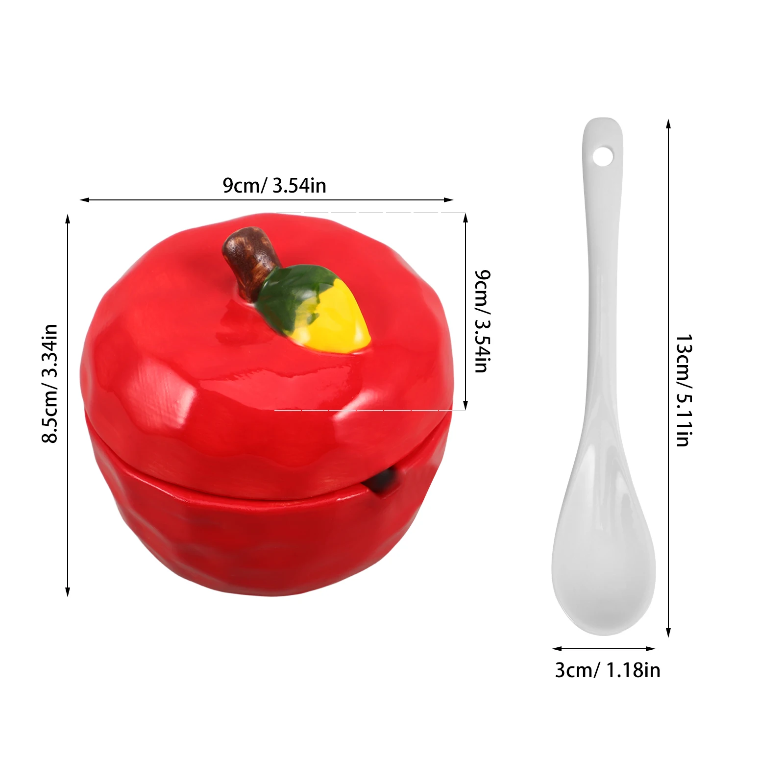 Set of Ceramic Spice Jars with Lids Kitchen Condiment Pots for Home Restaurant Use Small Spice Containers with Spoons