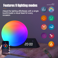 Remote Control Wake Up Light Graffiti Smart LED Colorful Atmosphere Light 10 Colors Vertical Bedside White Noise Kids Alarm