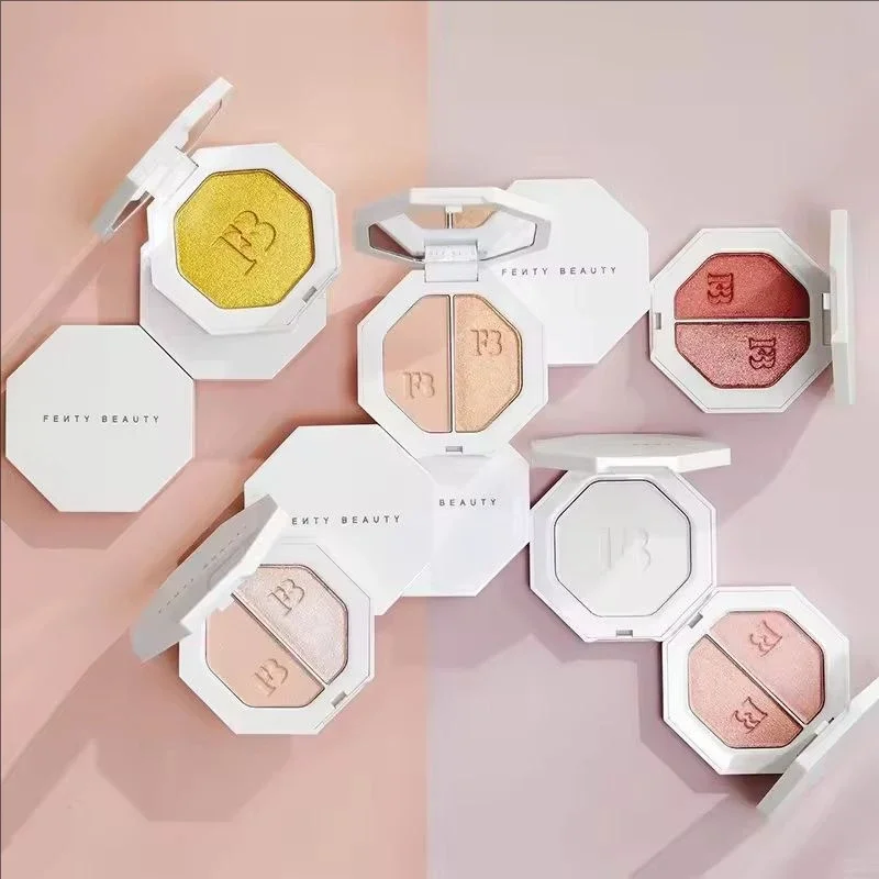 Polvere Illuminante Perlata, Polvere Luminosa Cotta, Tinta per Guance, Palette Contorno, Ombretto Viso, Shimmer, Cosmetici Naturali per Uso Quotidiano