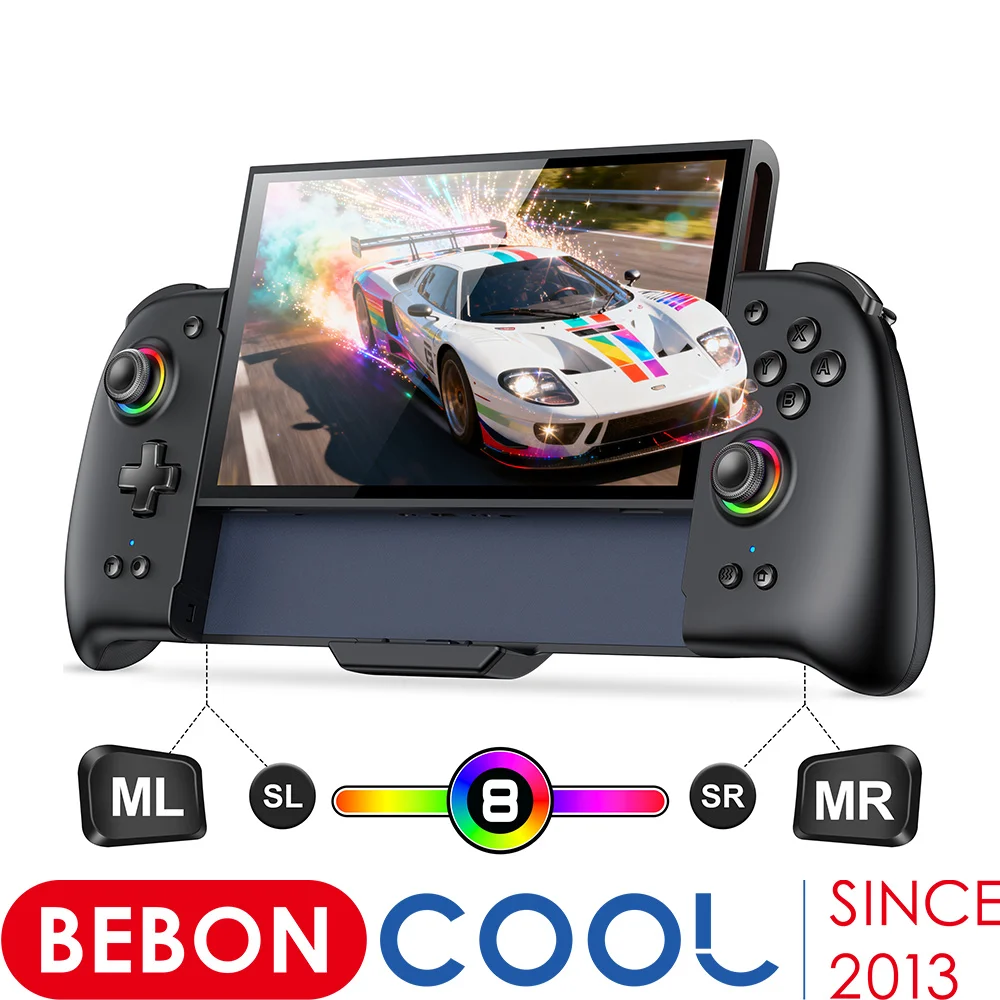 BEBONCOOL Wireless Game Controller for Switch 2 Programmable Gamepad Bluetooth Controller with RGB Hall Effect Joysticks