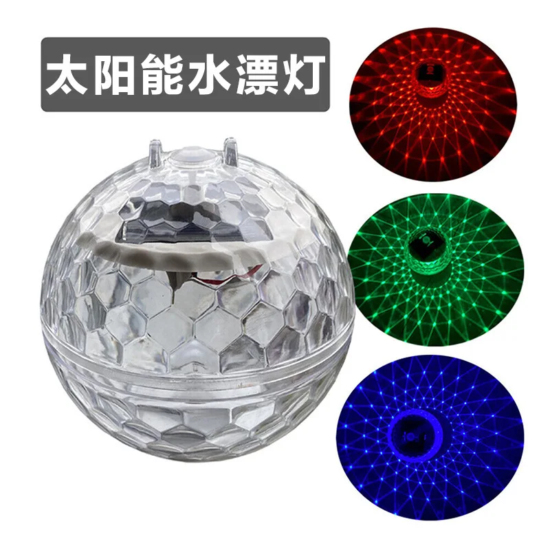 Nuevas lámparas flotantes solares Led, bola de piscina, Panel Solar alimentado para estanque, deriva IP65, espectáculo de brillo, luces que cambian de Color para discoteca, oferta