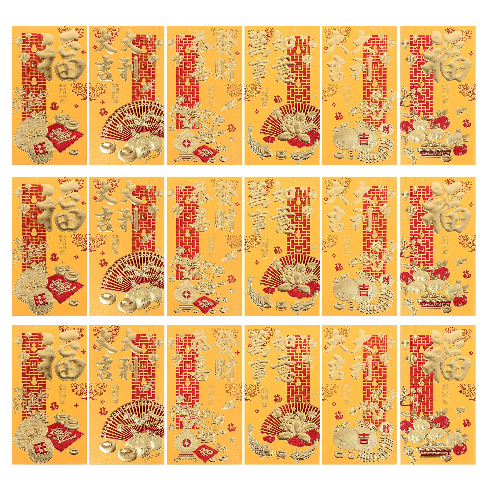 

10 Bags Chinese New Year Red Envelopes Red Packets Cash Envelopes Spring Festival Lucky Money Envelope Greeting Card