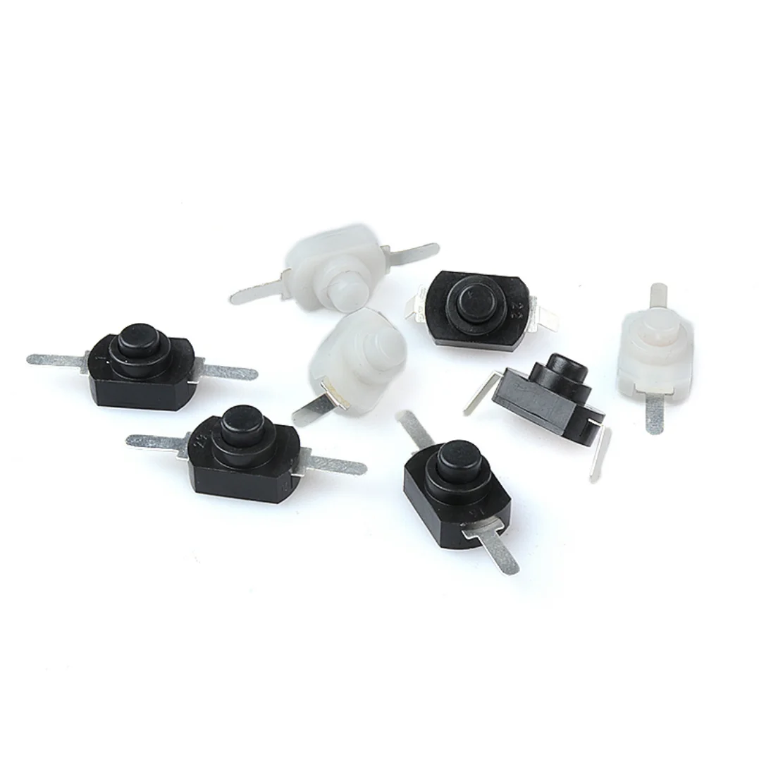 10PCS 12*8MM DC 30V 1A On Off Mini Push Button Switch for Electric Torch 1208YD Self Locking
