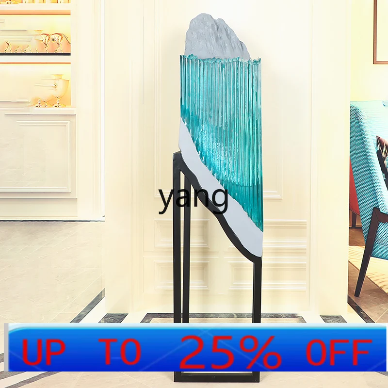 

LH Hotel Lobby Sales Office Wave Floor Ornament Fiberglass Sculpture Corridor Aisle