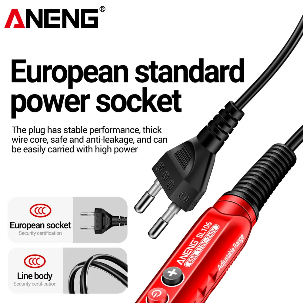 

60W Soldering Iron kit ANENG Electric Professional Adjustable Temperature SL106 EU/220V US/110V Welding Repair+Multimeter Tools
