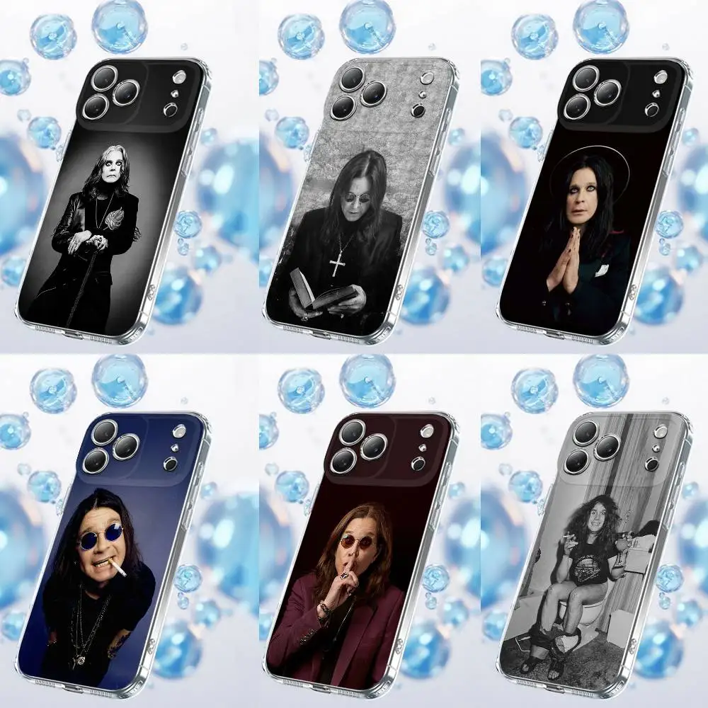 Capa de telefone Singer O-Ozzy Osbourne para iPhone 17,16,15,14,13,12,11 Plus,Pro,Max,Plus,E,Air,Mini Capa transparente